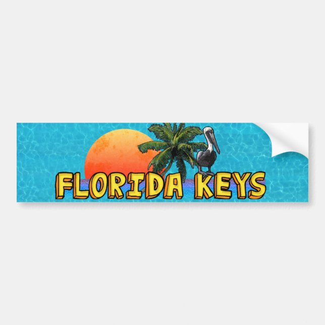 Adesivo Para Carro Florida Keys (Frente)