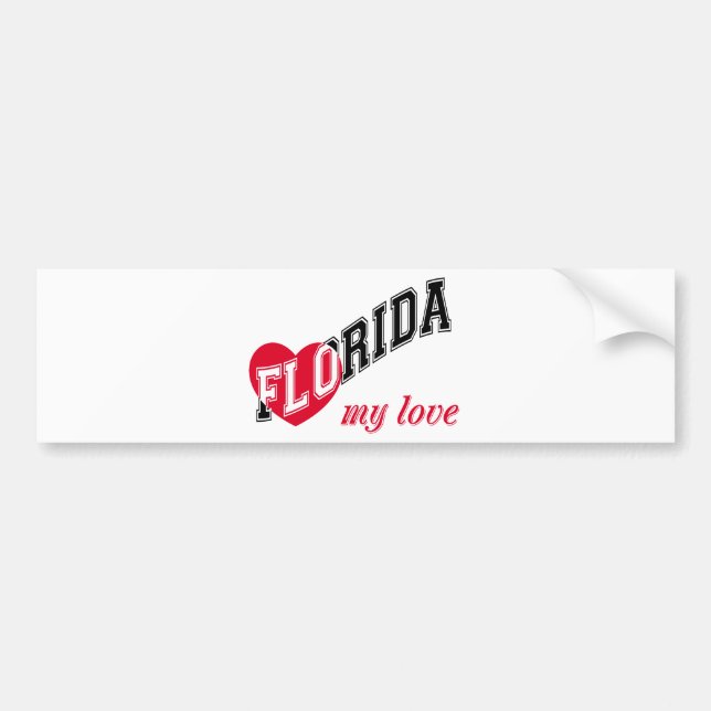 Adesivo Para Carro Flórida meu amor (Frente)