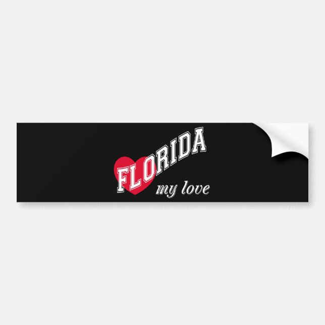 Adesivo Para Carro Flórida meu amor (Frente)