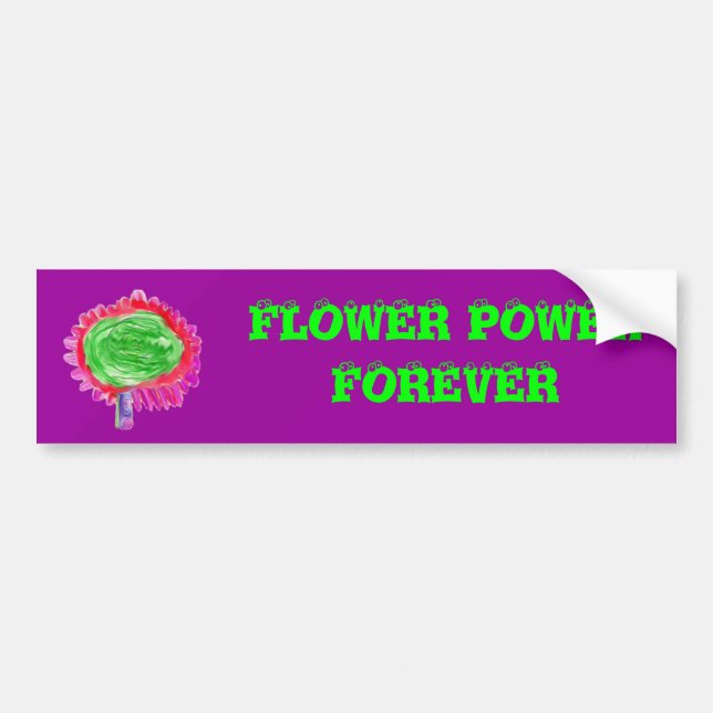 ADESIVO PARA CARRO FLOWER POWER (Frente)