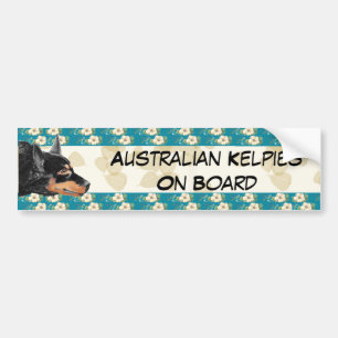 Adesivo Para Carro Folhas de Tan do Kelpie/cerceta Bumpersticker