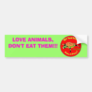 Adesivo Para Carro food2, ANIMAIS do AMOR, NÃO OS COMEM!!!
