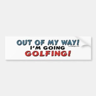 Adesivo Para Carro Fora de minha maneira que Golfing Bumpersticker