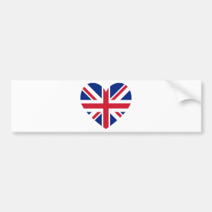 Adesivo Para Carro Forma do coração de Union Jack