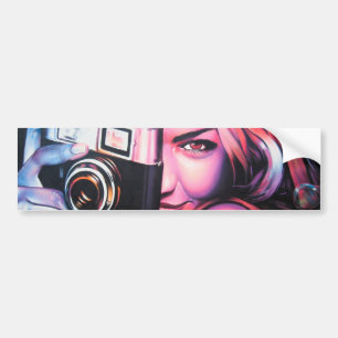 Adesivo Para Carro Fotógrafo grafite Rapariga
