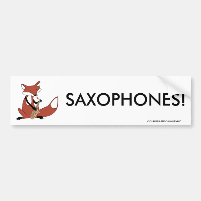 Adesivo Para Carro Fox que joga o saxofone (Frente)