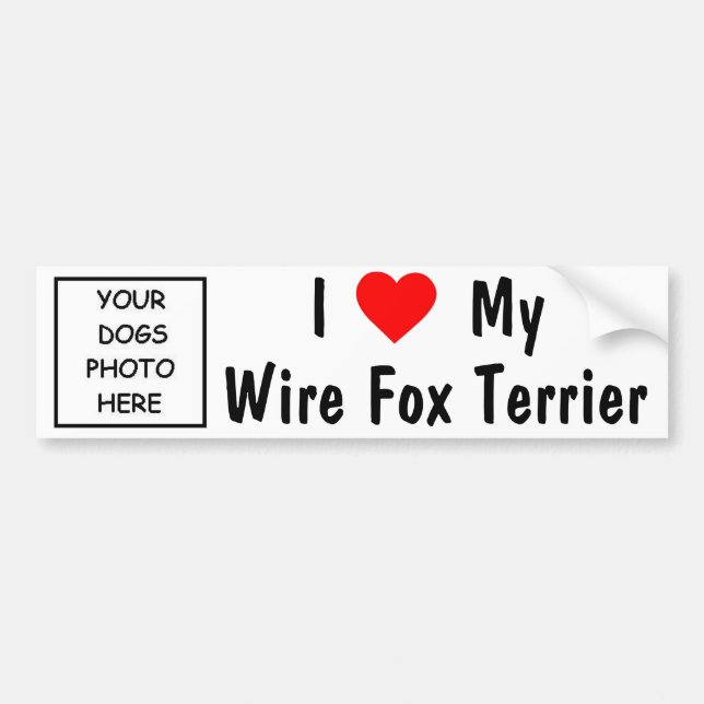 Adesivo Para Carro Fox Terrier do fio (Frente)