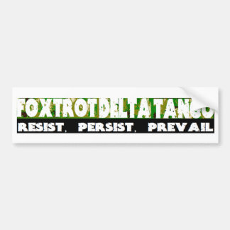 Adesivo Para Carro FOXTROT DELTA TANGO - Resistência, Persistência, P