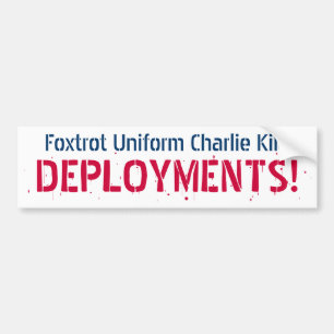 Adesivo Para Carro Foxtrot o quilo uniforme de Charlie,