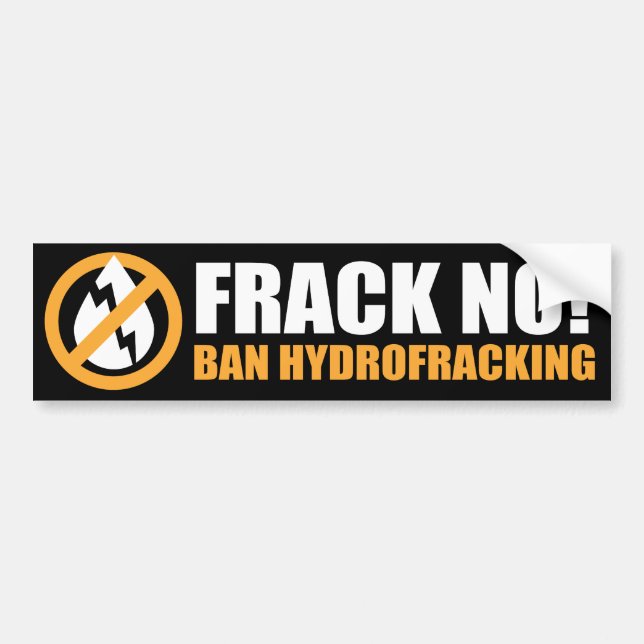 Adesivo Para Carro Frack não! Proibição Hydrofracking (Frente)