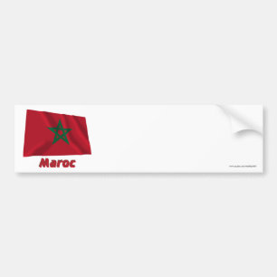 Adesivo Para Carro Français de Drapeau Maroc avec le nom en