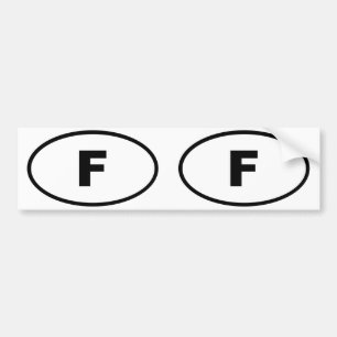 Adesivo Para Carro France - F - oval europeu