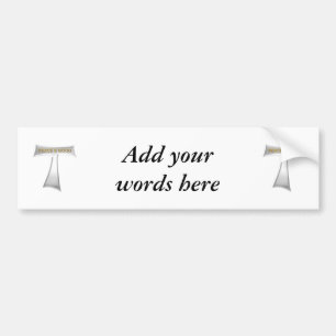 Adesivo Para Carro Franciscan Tau Cross Peace and Good Silver & Doura