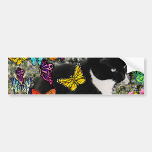 Adesivo Para Carro Freckles nas borboletas - gatinho do smoking
