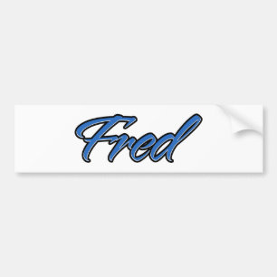Adesivo Para Carro Fred Name Blue Aufkleber Sticker Autoaufkleber