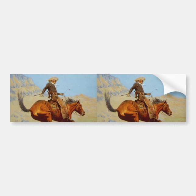 Adesivo Para Carro Frederic Remington's The Cowboy (1902) (Frente)