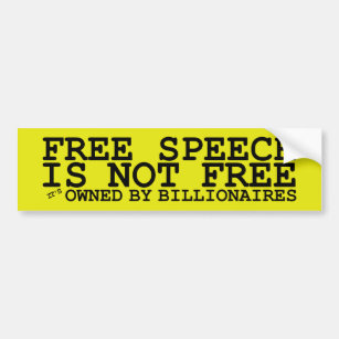 Adesivo Para Carro Free Speech Is Not Free