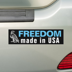 Adesivo Para Carro Freedom USA - Bumper Sticker (escuro)