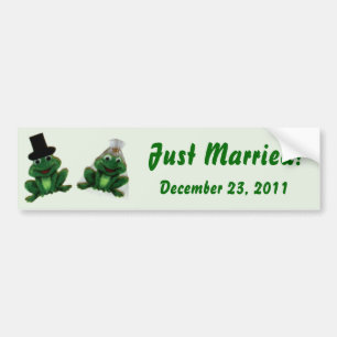 Adesivo Para Carro Froggy Wedding - Bumper Sticker