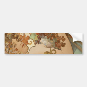 Adesivo Para Carro Fruta (Art Nouveau) (Retrato feminino) (Frutas)