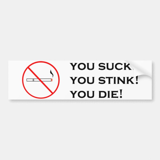 Adesivo Para Carro Fumo, nao atrativo! (Frente)