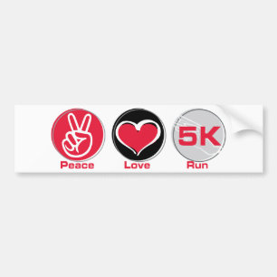 Adesivo Para Carro Funcionamento 5K do amor da paz
