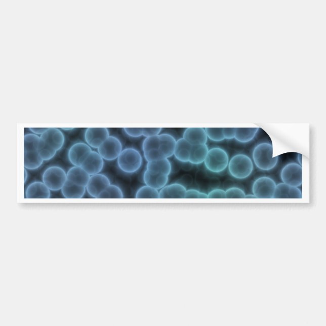 Adesivo Para Carro Fundo azul das bactérias (Frente)