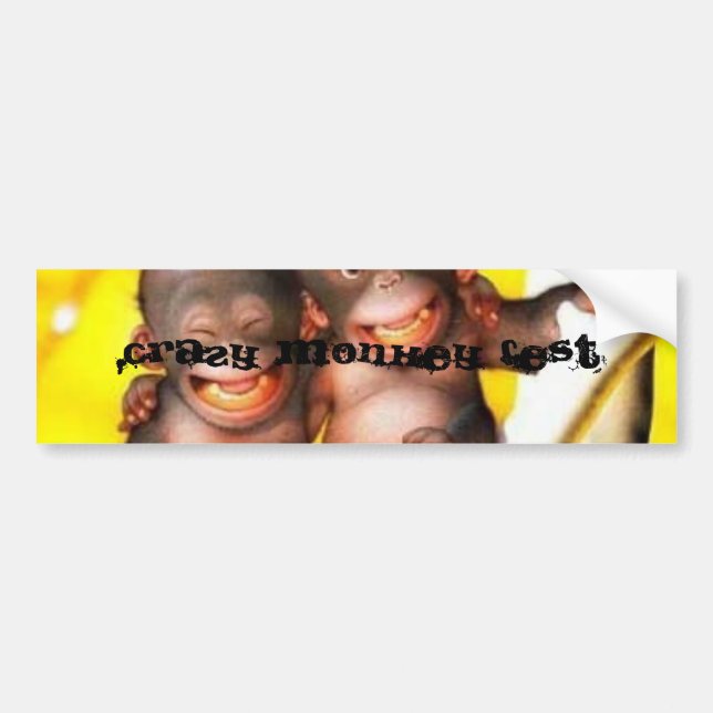 Adesivo Para Carro funny%20monkey, Fest louco do macaco (Frente)