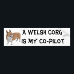 Adesivo Para Carro Funny Corgi<br><div class="desc">Um corgi é meu braço direito. Um humor de corgi para alguém que é viciado em corgi. Estou obcecado com corgis! Presente perfeito para um dono que leva seu cachorro para todo lugar. Um corgi galês é meu copiloto.</div>