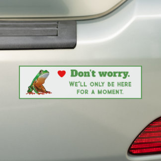 Adesivo Para Carro Funny Frog Just a Quick Stop Driver Quote
