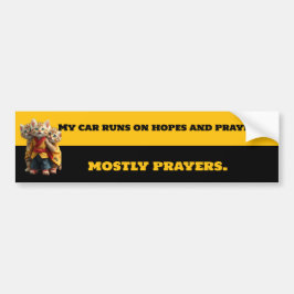 Adesivo Para Carro Funny Mostly Prayers Bumper Sticker - Monk Cat Car
