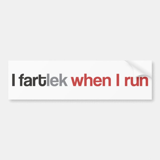 Adesivo Para Carro Funny Runner I FARTlek quando executo © Bumper Sti (Frente)