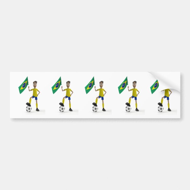 Adesivo Para Carro Futebol de Brasil (Frente)