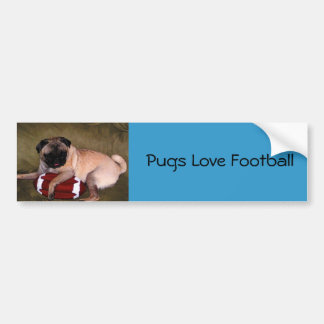 Adesivo Para Carro Futebol do amor dos Pugs!