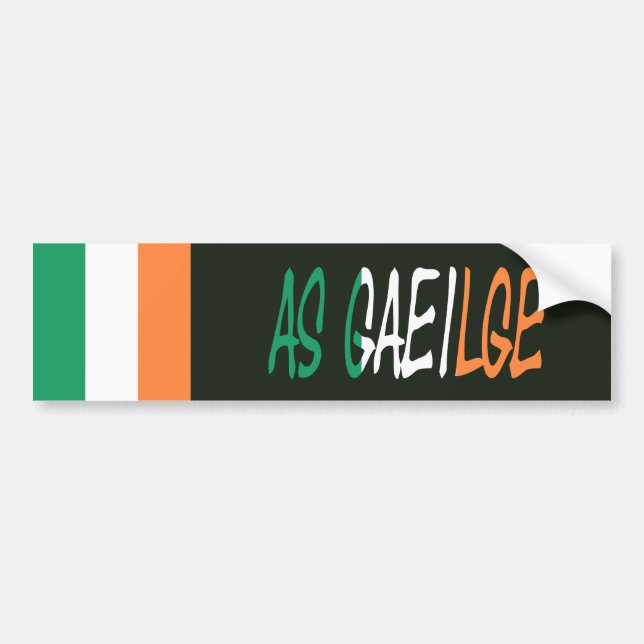 Adesivo Para Carro Gaeilge Irish Flag bscnt (Frente)