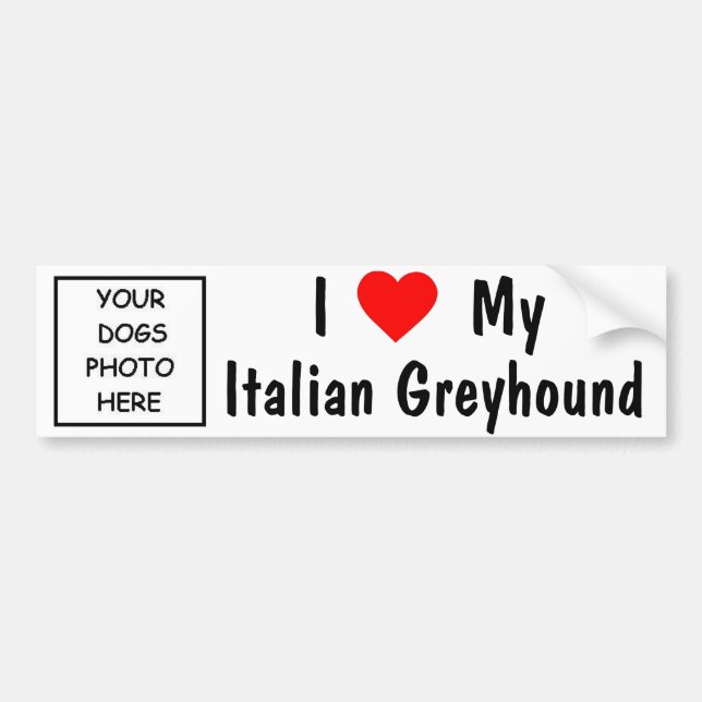 Adesivo Para Carro Galgo italiano (Frente)