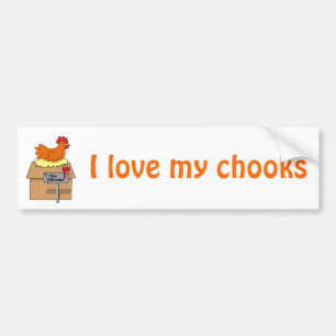 Adesivo Para Carro Galinha engraçada da casa de Chook em desenhos