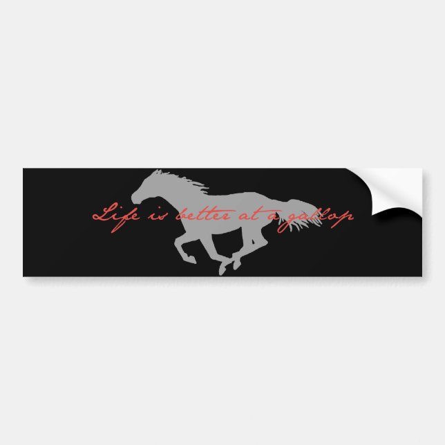 Adesivo Para Carro Galloping Horse Bumper Sticker (Frente)
