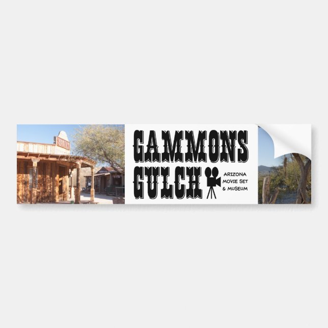 Adesivo Para Carro Gammons Gulch Movie Set Bumper Sticker (Frente)