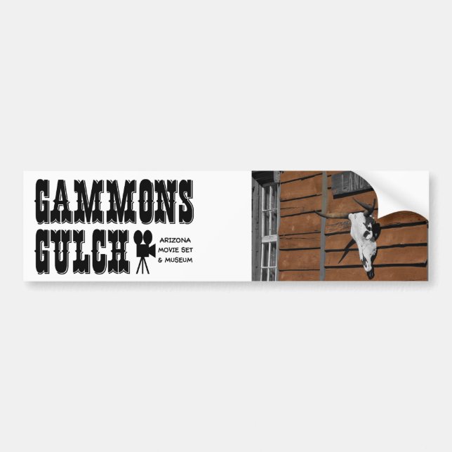 Adesivo Para Carro Gammons Gulch Movie Set Bumper Sticker (Frente)