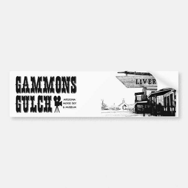 Adesivo Para Carro Gammons Gulch Movie Set Bumper Sticker (Frente)