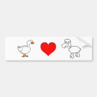 Adesivo Para Carro Ganso. Amor. Carneiros