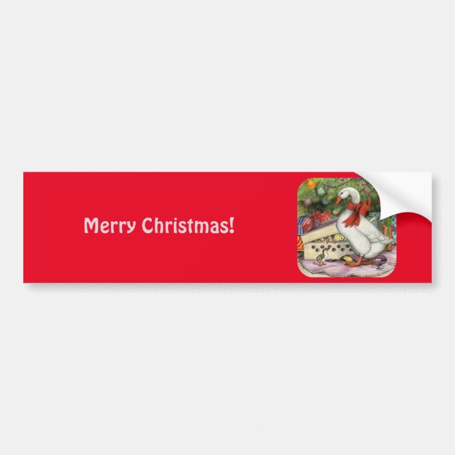 Adesivo Para Carro Ganso de Natal (Frente)