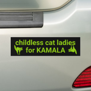 Adesivo Para Carro Garotas de gato infantis para Kamala, preto verde