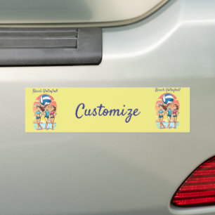Adesivo Para Carro Garotas de Voleibol de Praia Thunder_Cove