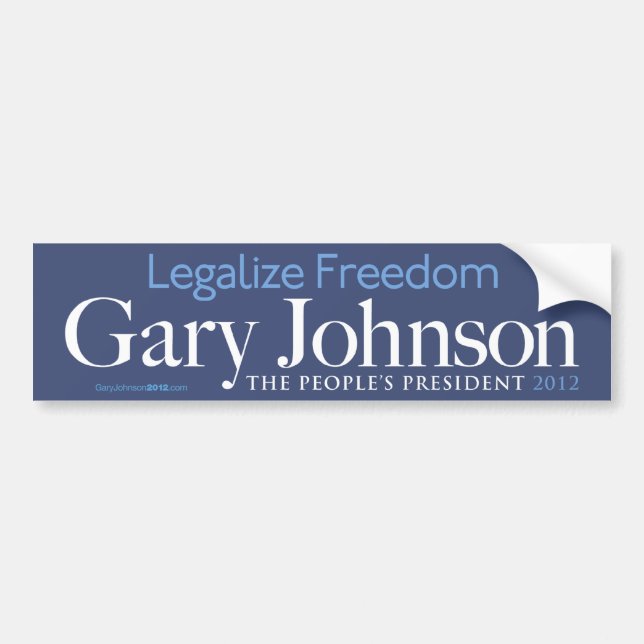 Adesivo Para Carro Gary Johnson legaliza o autocolante no vidro (Frente)