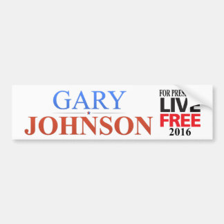 Adesivo Para Carro Gary Johnson para o presidente - 2016 -