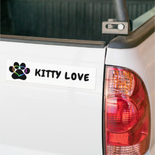 Adesivo Para Carro GATINHO AMOR preto