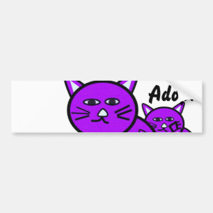 Adesivo Para Carro Gatinho Gato Cachorro Adotar Bumper Sticker