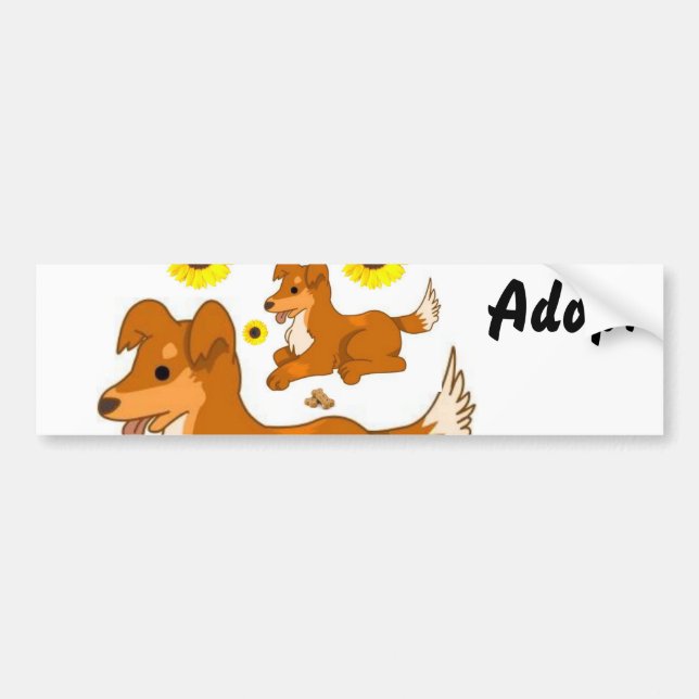 Adesivo Para Carro Gatinho Gato Cachorro Adotar Bumper Sticker (Frente)